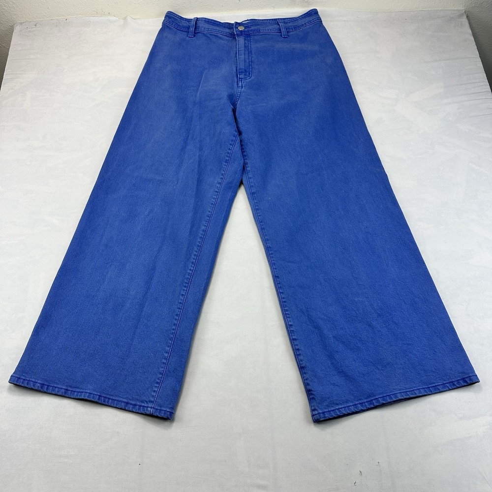 Universal Thread Women's Size 12 Cobalt Blue High Rise Wide Leg Jeans